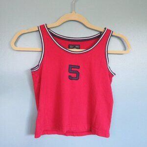Abercrombie Red Jersey Baby Tee Tank Top size small Y2K